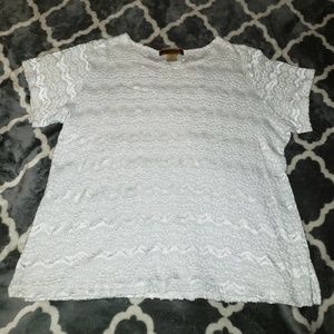 💠3 FOR $30💠Notations White Shimmering Top